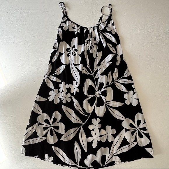 Tommy Bahama Short Black and White Floral Scoop Neck Dress - Picture 1 of 6
